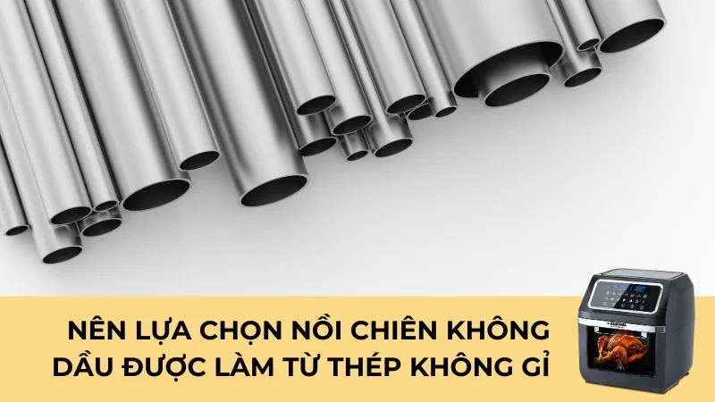11 kinh nghiệm mua nồi chiên không dầu rẻ, đẹp, bền 15 Mua nồi chiên không dầu theo chất liệu