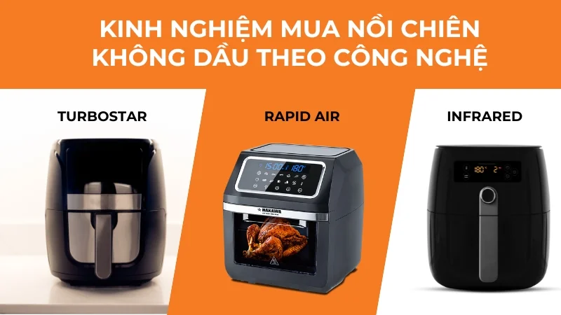 11 kinh nghiệm mua nồi chiên không dầu rẻ, đẹp, bền 20 Mua nồi chiên không dầu theo công nghệ