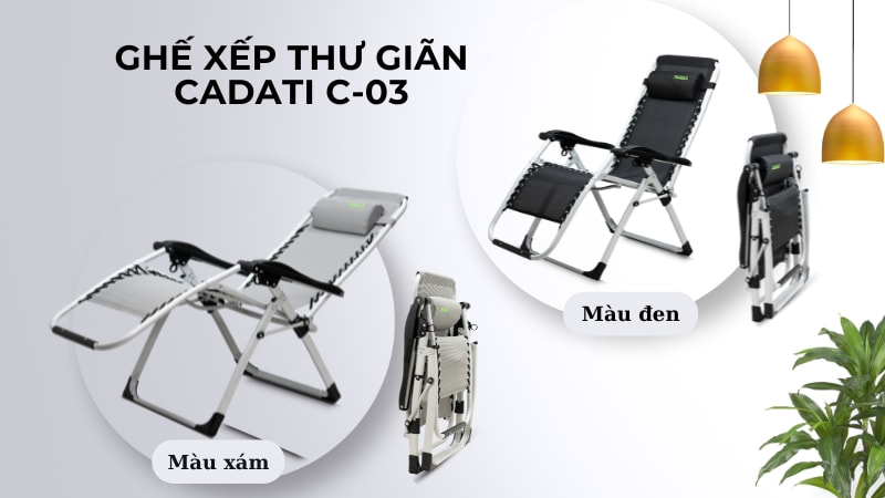 Top 7 ghế xếp thư giãn tốt, giá tốt đáng sở hữu hiện nay 41 Ghế xếp thư giãn CADATI C-03