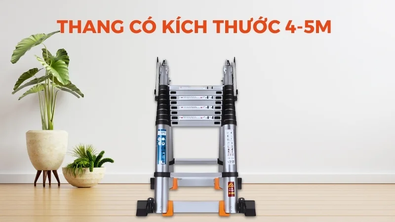 Cách chọn kích thước thang chữ a, kích thước thang nhôm 18 Thang có kích thước 4-5(m)