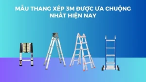 Mẫu thang xếp 3m được ưa chuộng nhất hiện nay