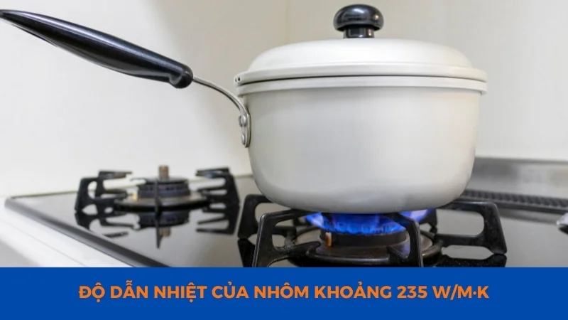 Tính chất của nhôm về mặt vật lý và hóa học 18 Độ dẫn nhiệt của nhôm