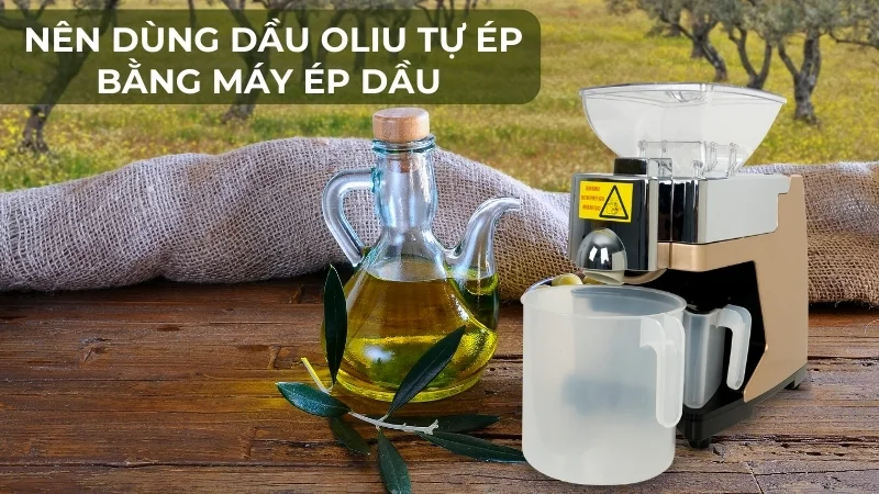 Dầu oliu ăn sống được không? Lợi ích và tác hại cần biết 9 Nên dùng dầu oliu tự ép bằng máy ép dầu thực vật tại nhà