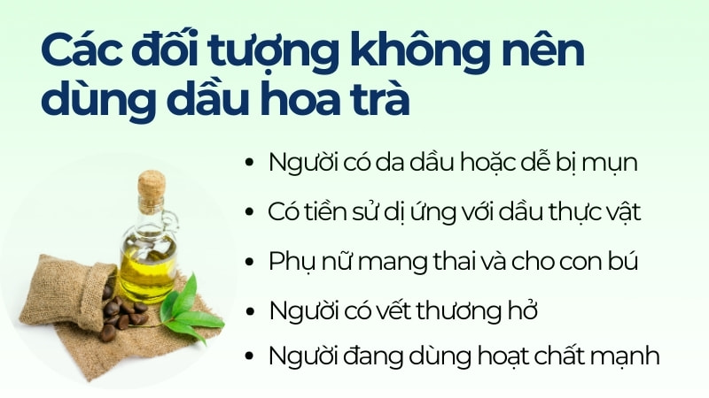 Công dụng và tác dụng phụ của dầu hoa trà (Camellia Oil) 18 Những ai không nên dùng dầu hoa trà