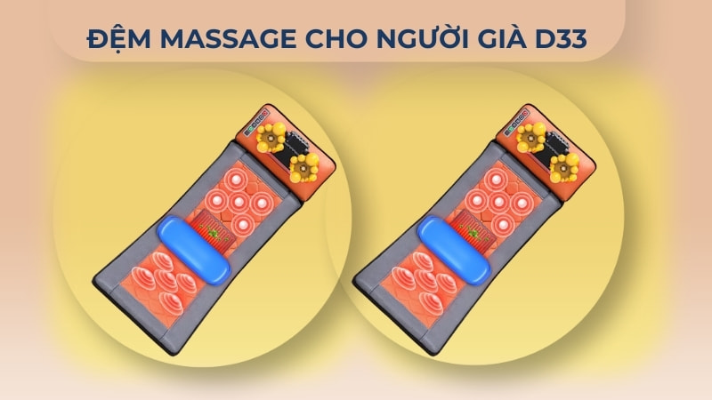Top 5 nệm massage cho người già chất lượng, giá rẻ 24 Đệm massage cho người già D33