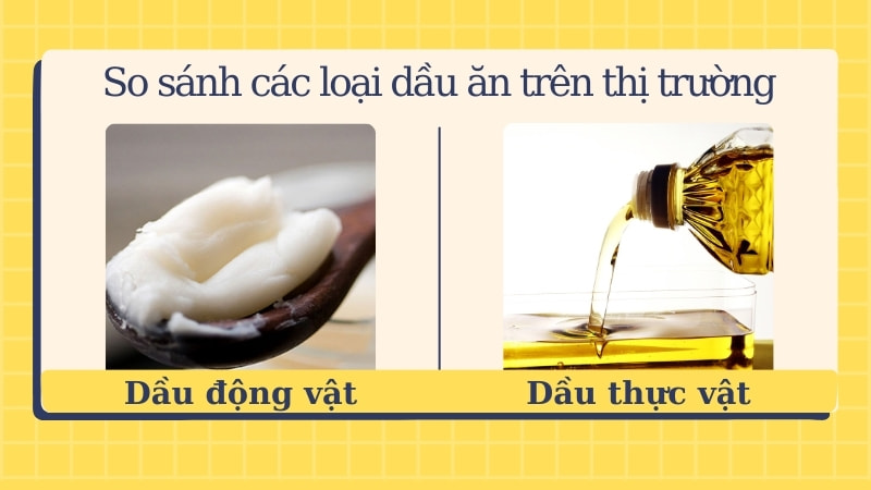 Các loại dầu ăn trên thị trường, nên dùng loại nào 9 So sánh các loại dầu ăn trên thị trường