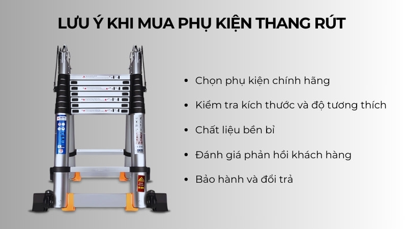 11 phụ kiện thang nhôm có thể mua về thay thế 26 Lưu ý khi mua phụ kiện thang rút