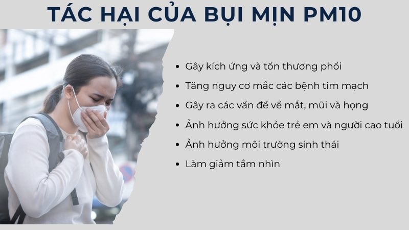 Bụi mịn PM10 là gì? Tác hại của bụi mịn PM10 7 Tác hại của bụi mịn PM10