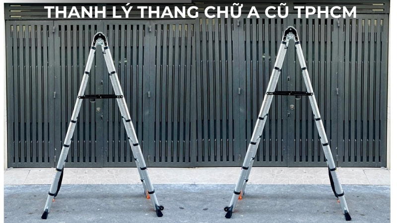 Bán thang nhôm cũ TPHCM, thanh lý thang chữ a cũ TPHCM 9 Thanh lý thang chữ A cũ TPHCM