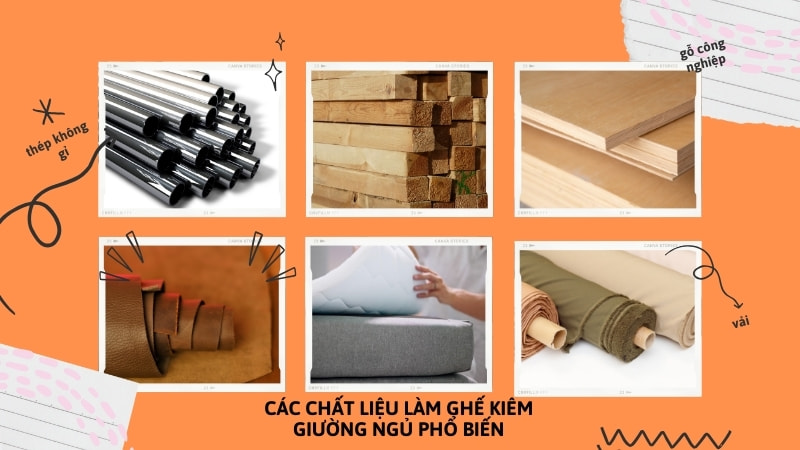 19 mẫu ghế kiêm giường ngủ được ưa chuộng hiện nay 32 Các chất liệu phổ biến để làm ghế kiêm giường ngủ