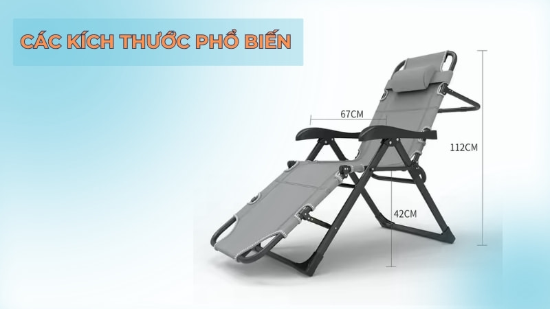 19 mẫu ghế kiêm giường ngủ được ưa chuộng hiện nay 31 Các kích thước phổ biến của ghế kiêm giường ngủ