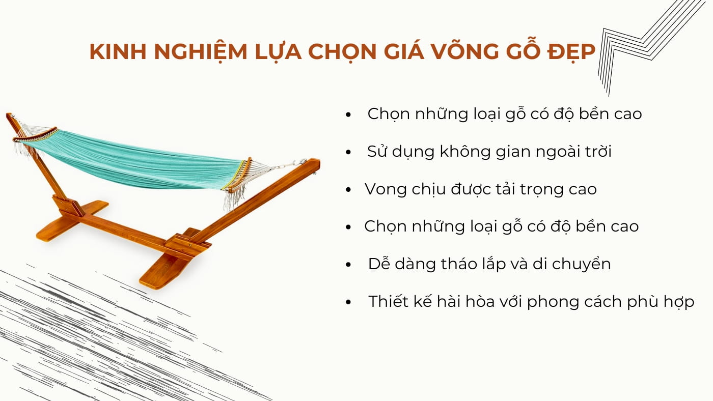 14 mẫu giá võng gỗ đẹp, phù hợp cho nhiều không gian 19 Kinh nghiệm lựa chọn giá võng gỗ đẹp