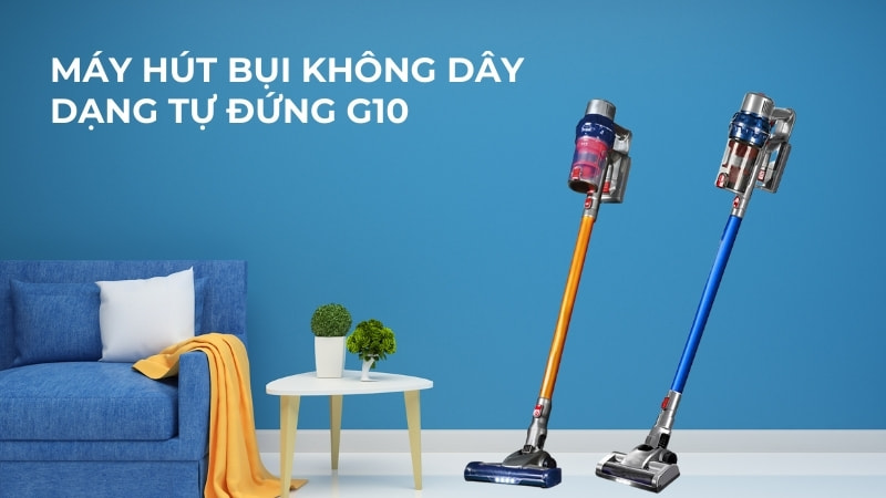 Tổng hợp top 13 máy hút bụi công suất lớn tốt, giá phải chăng 16 Máy hút bụi không dây dạng tự đứng G10 tiện lợi và linh hoạt