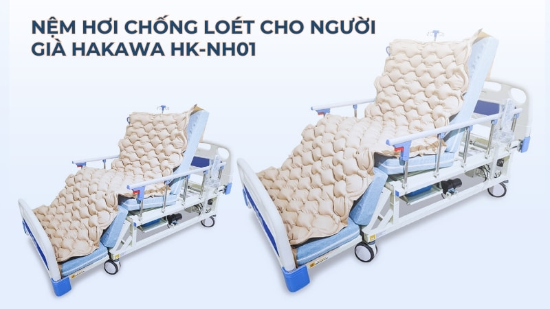 16 mẫu nệm chống loét cho người già tốt, nên mua 14 Nệm hơi chống loét cho người già HAKAWA HK-NH01