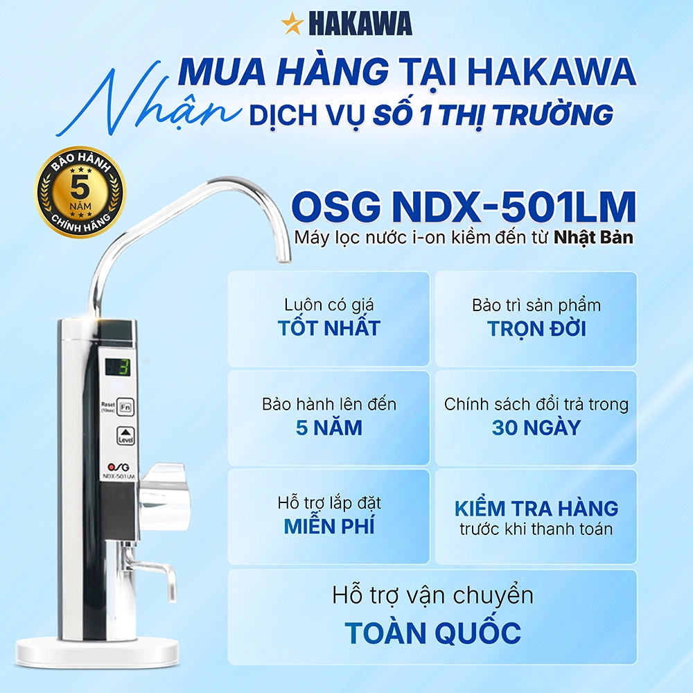 Máy lọc nước ion kiềm OSG NDX-501LM