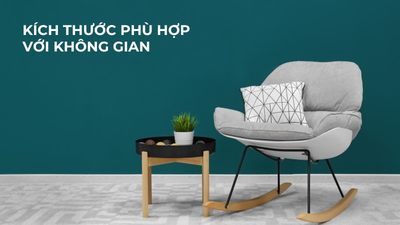 Mua ghế bập bênh thư giãn HCM uy tín, giá rẻ 12 Kích thước phù hợp với không gian