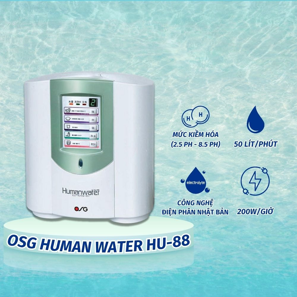 Máy lọc nước ion kiềm OSG HUMAN WATER HU-88