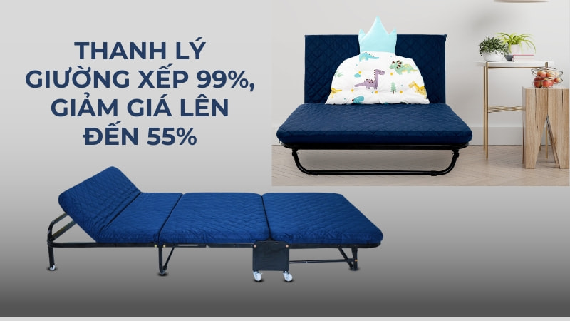 Thanh lý giường gấp thành ghế, giường xếp 99%, giá rẻ 9 Tiết kiệm chi phí so với mua mới