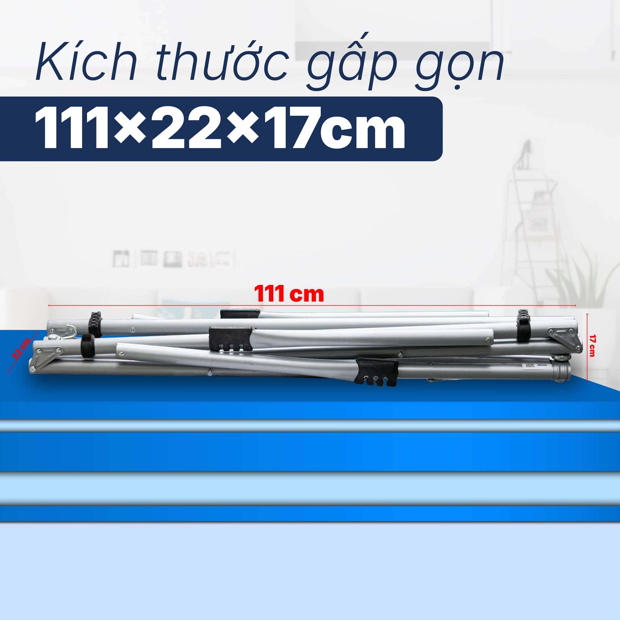 Võng xếp khung thép HAKAWA HK-V35 17 Kích thước sử dụng võng HAKAWA HK-V35
