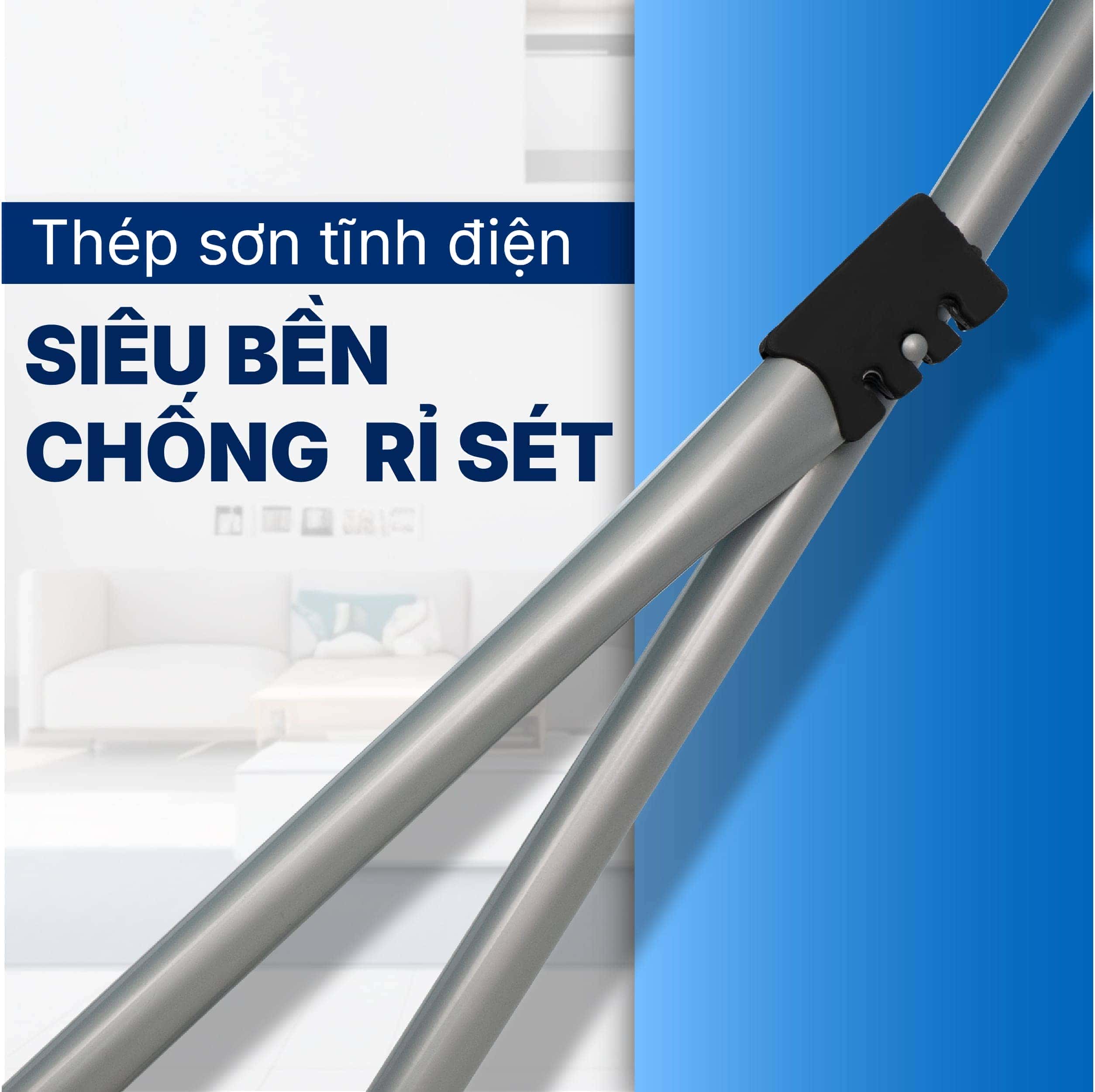 Võng xếp khung thép HAKAWA HK-V35 14 Khung thép sơn tĩnh điện chống gỉ siêu bền