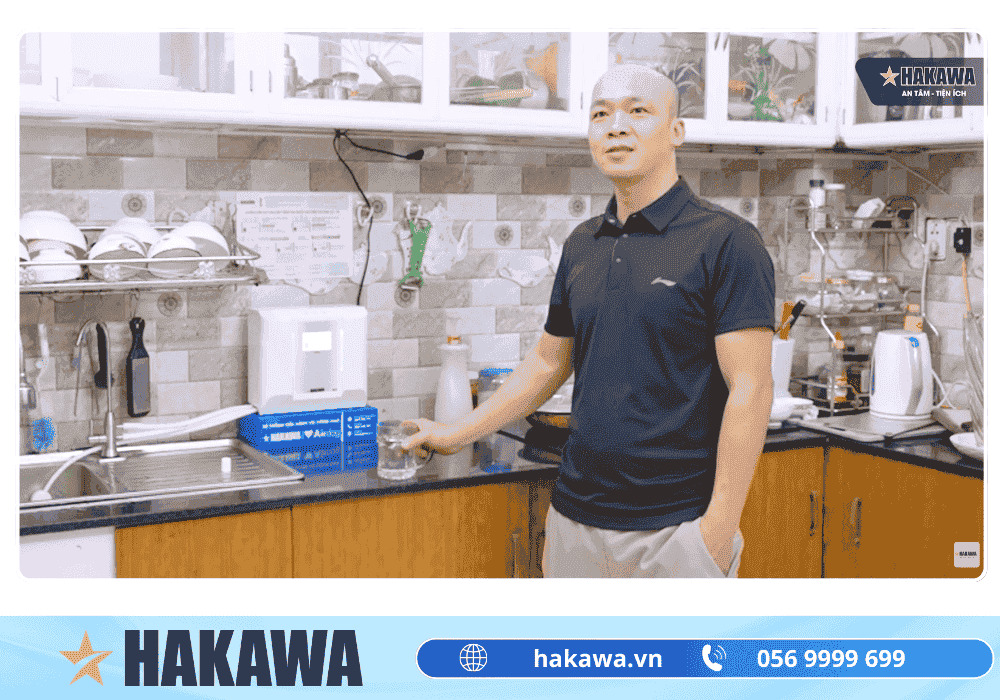Chia sẻ từ anh Toàn Tân Bình về máy lọc nước Ion kiềm HAKAWA HA-25 4 khách hàng của hakawa