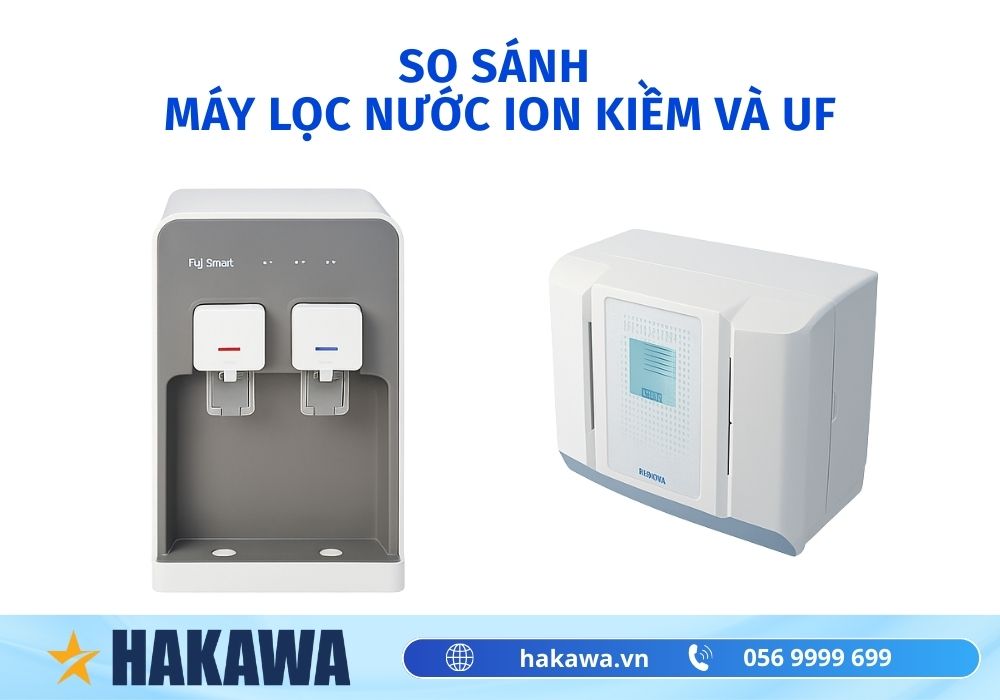 so sánh máy lọc nước ion kiềm và máy lọc UF