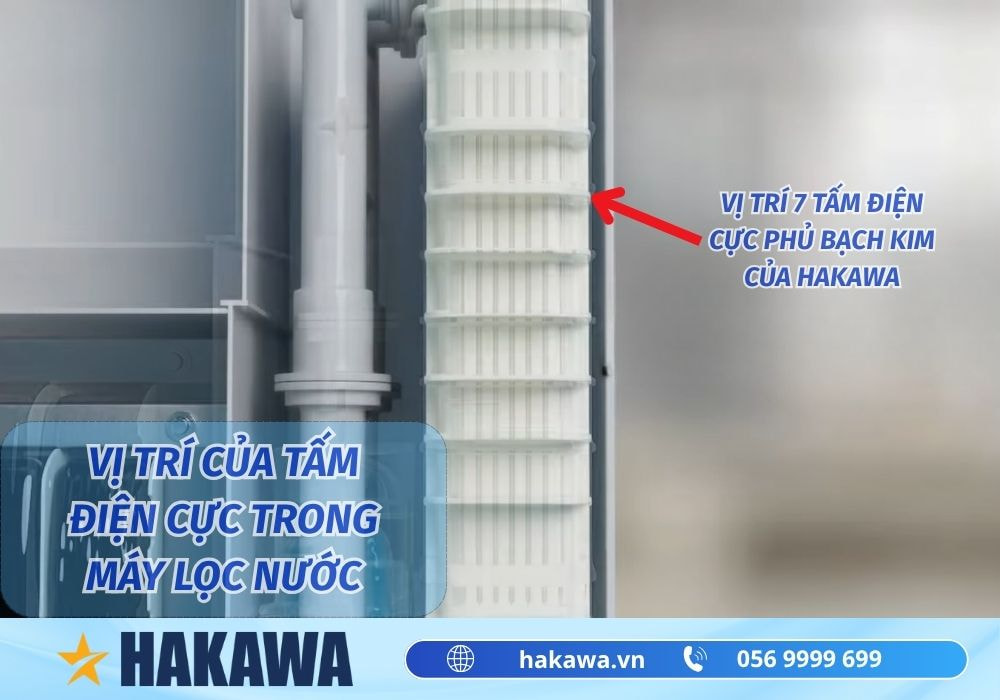 Cấu tạo tấm điện cực máy lọc nước ion kiềm và lưu ý khi mua 5 Vị trí của tấm điện cực trong máy lọc nước ion kiềm