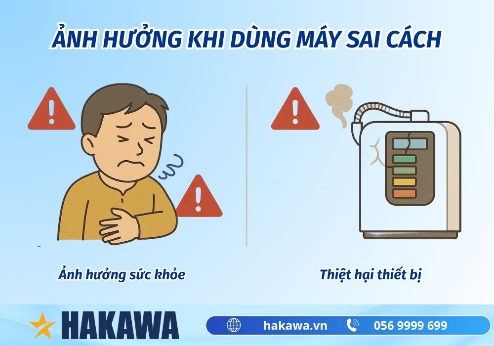 Sai lầm NGHIÊM TRỌNG khi dùng máy lọc nước ion kiềm 5 ảnh hưởng khi dùng máy lọc nước kiềm sai cách