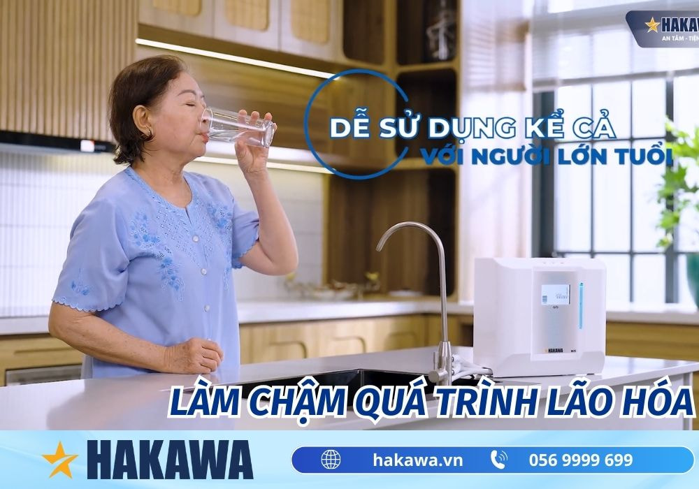 Nước ion kiềm pH 9.5 là gì? Lợi ích và cách sử dụng HIỆU QUẢ 18 Làm chậm quá trình lão hóa