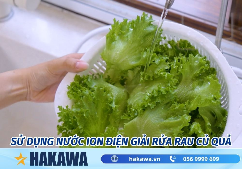 Nước ion kiềm có nấu ăn được không ? AN TOÀN hay độc hại ? 16 Sử dụng nước ion điện giải rửa rau củ quả