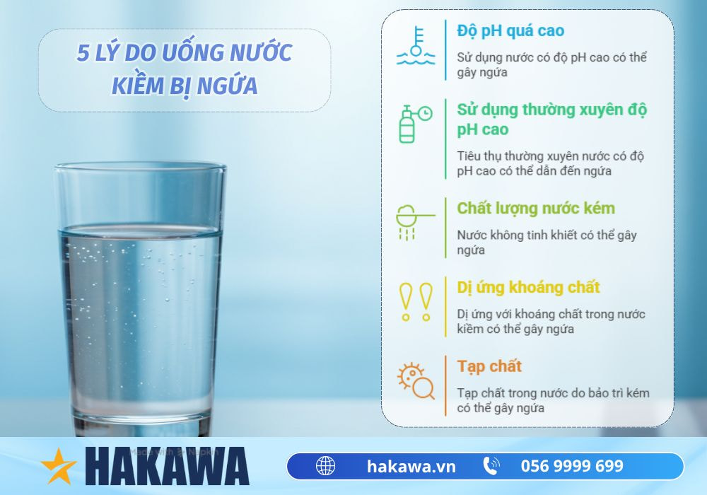 Vì sao uống nước kiềm bị ngứa? Nên khắc phục như thế nào? 6 5 lý do uống nước kiềm bị ngứa