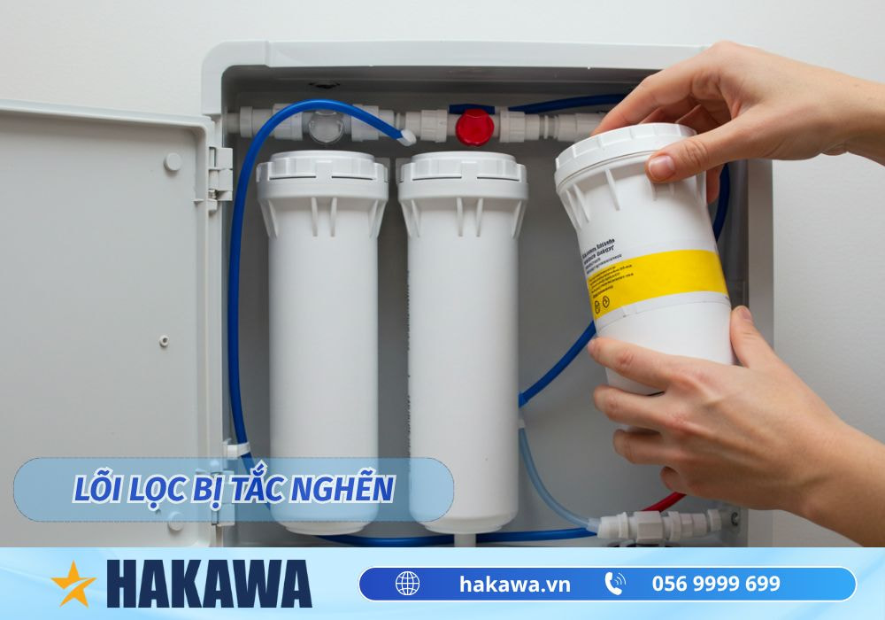 Máy lọc nước kêu tạch tạch là do đâu? Cách khắc phục hiệu quả 7 Lõi lọc bị tắc nghẽn làm máy lọc nước kêu tạch tạch