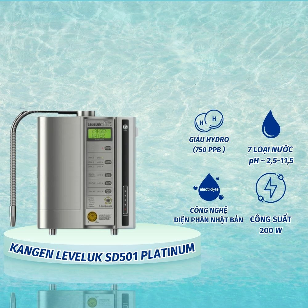 Máy lọc nước ion Kangen LeveLuk SD501 Platinum