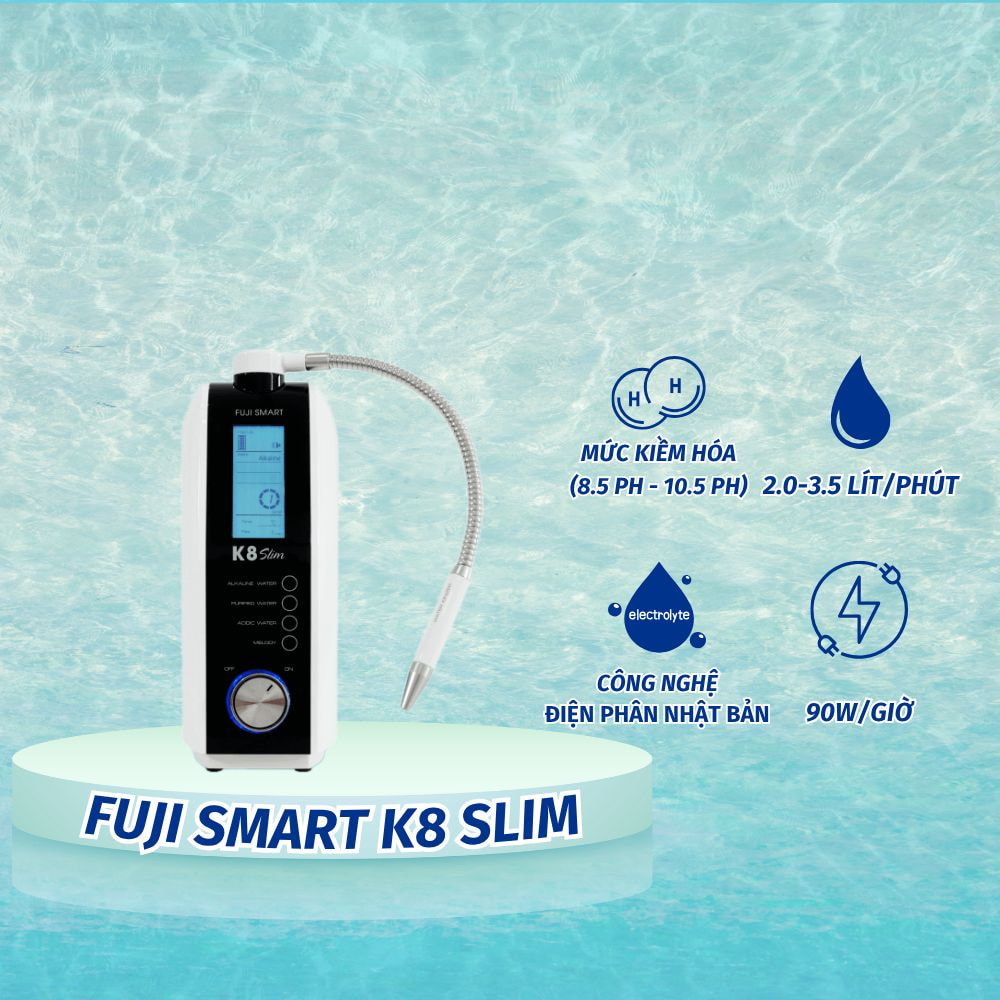 Máy lọc nước iON kiềm Fuji Smart K8 Slim