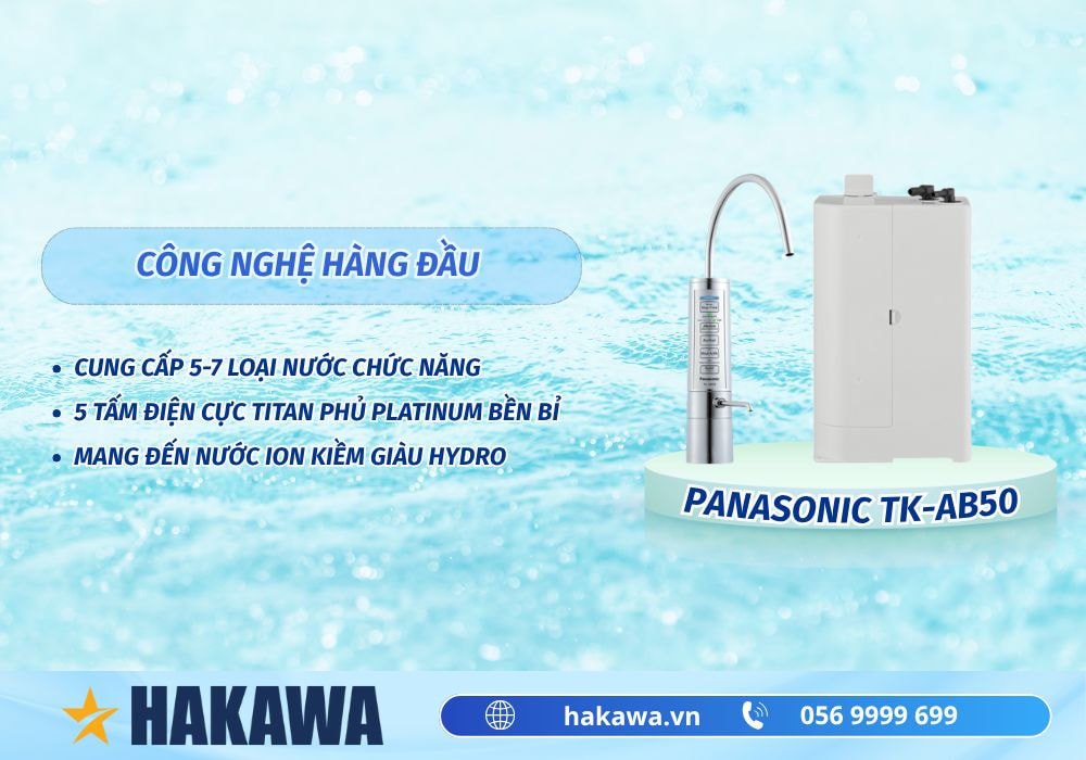 Top máy lọc nước ion kiềm âm tủ bếp TỐT NHẤT tại Hakawa 10 Máy lọc nước ion kiềm âm tủ Panasonic TK-AB50
