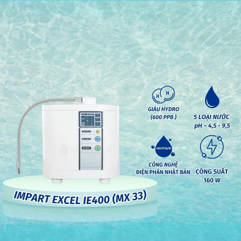 Máy lọc nước điện giải iON kiềm Impart Excel IE400 (MX-33)