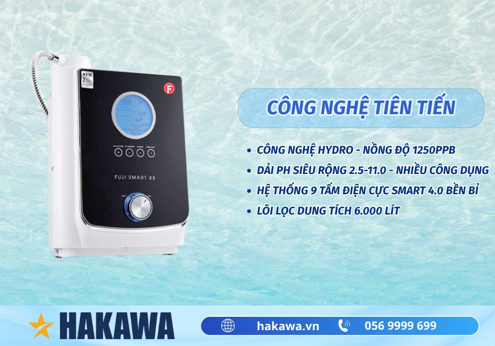 Máy lọc nước iON kiềm Fuji Smart K8 4 Công nghệ của máy lọc nước ion kiềm Fuji Smart K8
