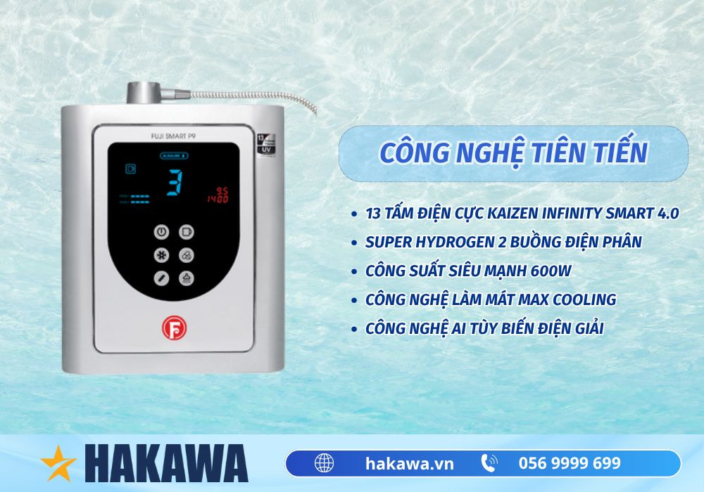 Máy lọc nước iON kiềm Fuji Smart P9 4 Công nghệ của máy lọc nước iON kiềm Fuji Smart P9