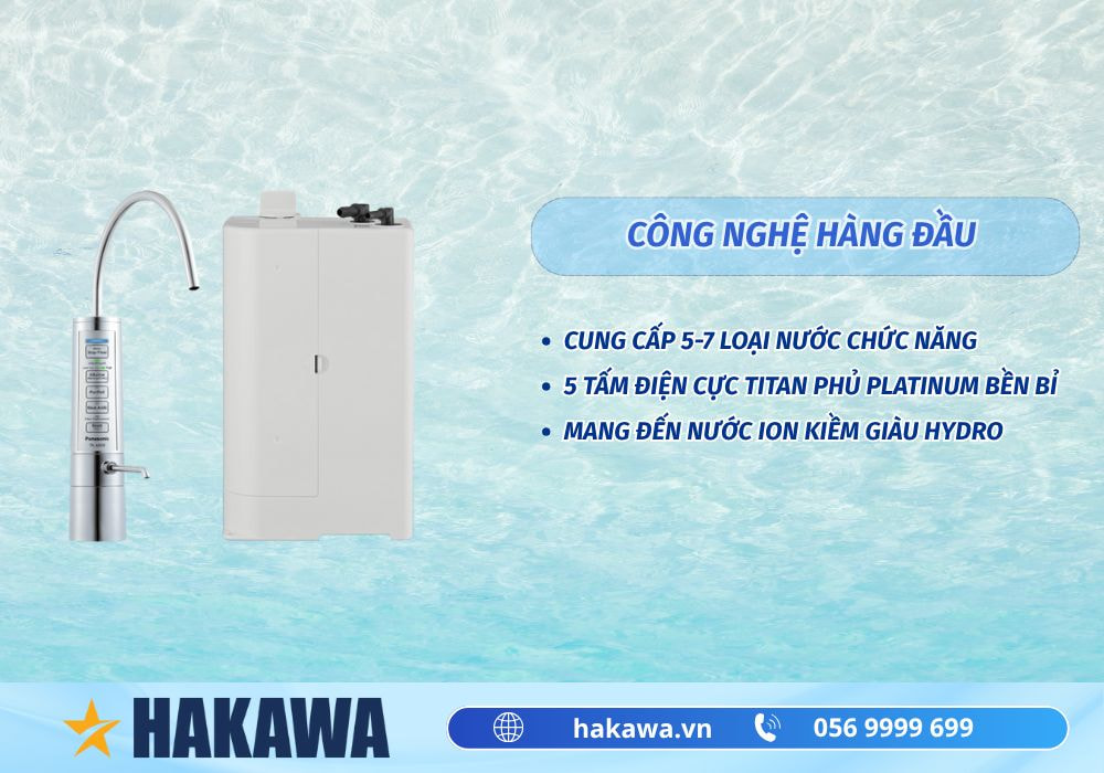 Máy lọc nước iON kiềm Panasonic TK-AB50 4 Công nghệ máy lọc nước điện giải ion kiềm Panasonic TK-AB50