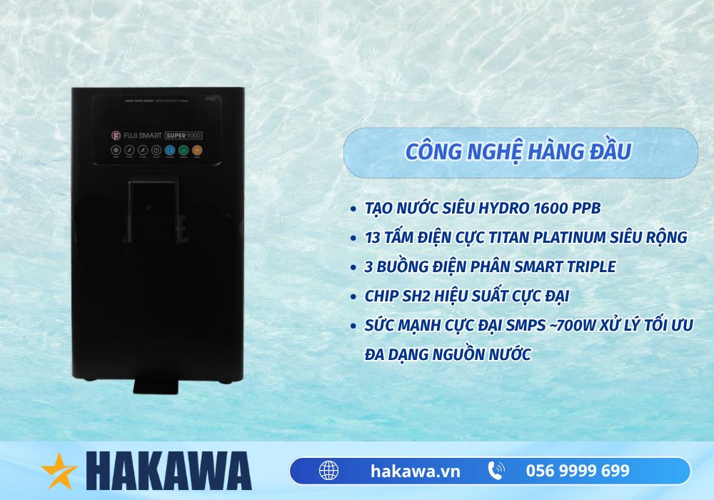 Máy lọc nước ion kiềm Fuji Smart Super 9000 4 Công nghệ máy lọc nước điện giải ion kiềm Fuji Smart Super 9000