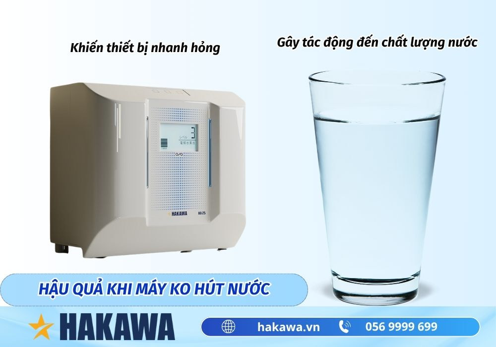 hậu quả máy lọc nước không hút được nước