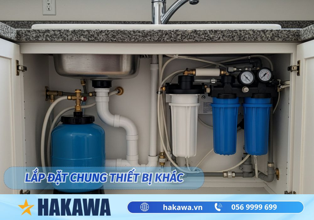 Nguyên nhân máy lọc nước bị e khí và cách khắc phục 8 Máy lọc nước bị e khí do lắp đặt chung thiết bị khác