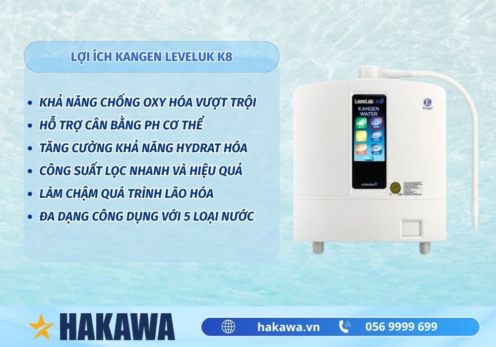 Máy lọc nước ion kiềm Kangen LeveLuk K8 4 Lợi ích của Máy lọc nước ion kiềm Kangen LeveLuk K8
