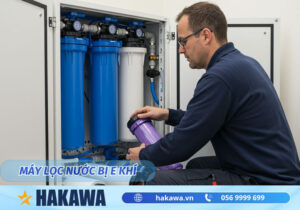 Máy lọc nước bị e khí