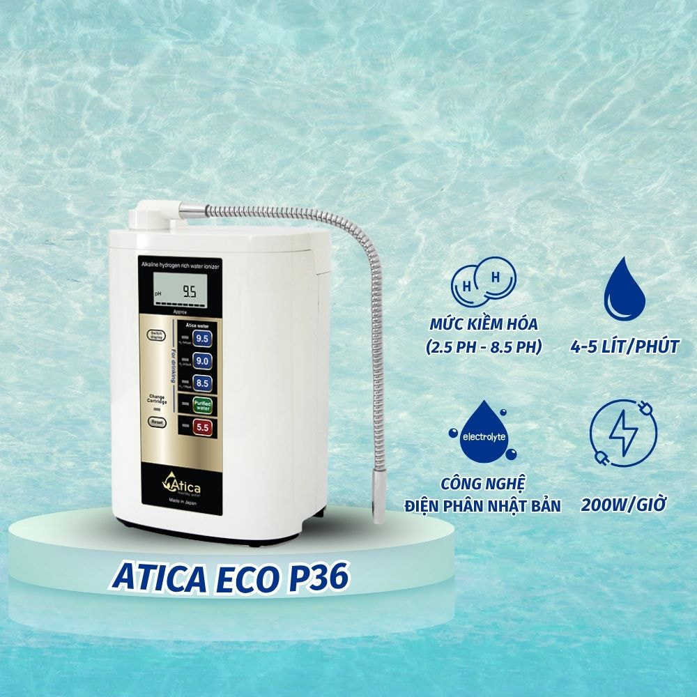 máy lọc nước ion kiềm atica eco p36