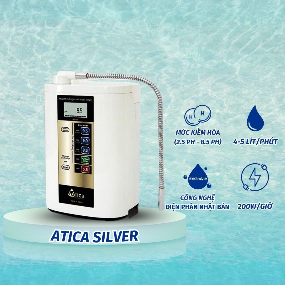 Máy lọc nước ion kiềm Atica Silver