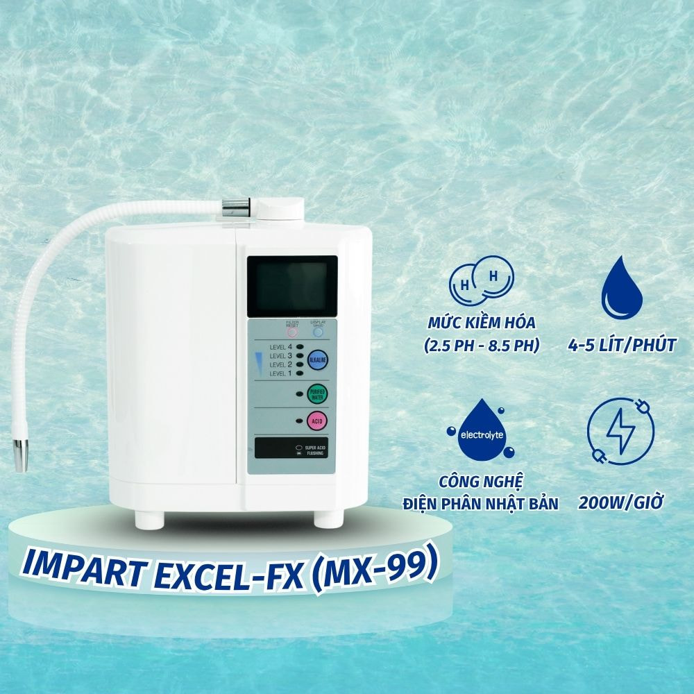 Máy lọc nước điện giải ion kiềm Impart Excel-FX (MX-99)