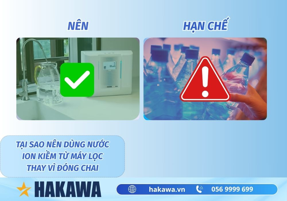 Nước ion kiềm đóng chai có THỰC SỰ tốt không ? 14 Nên dùng nước ion kiềm từ máy lọc nước