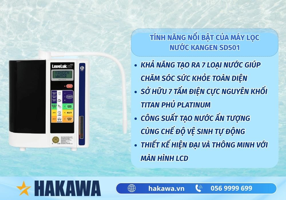 Máy lọc nước tạo kiềm Kangen SD501 2 Tính năng nổi bật của máy lọc nước tạo kiềm Kangen SD501