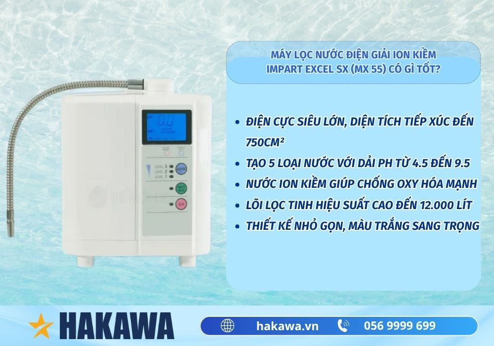Máy lọc nước kiềm Impart Excel SX (MX 55) 2 Máy lọc nước kiềm Impart Excel SX (MX 55) có tốt không?
